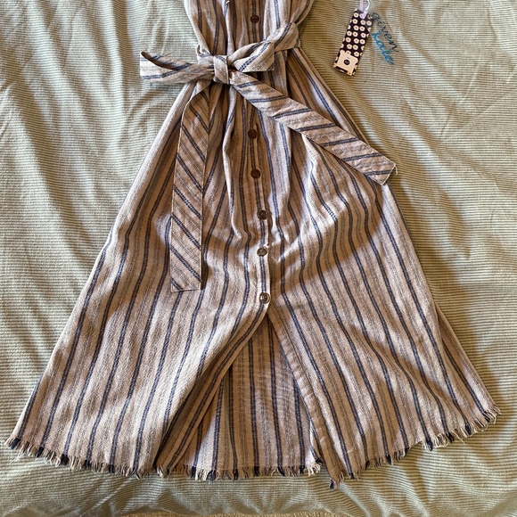Given Kale Striped Button Front Dress - XS - New with Tags - Picture 5 of 5
